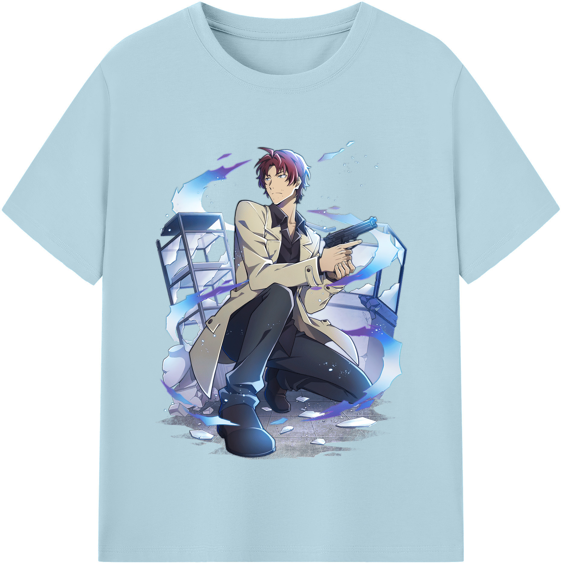 （画像用） 文豪ストレイドッグス Bungo Stray Dogs 綿100％半袖Tシャツ（フロントプリント）